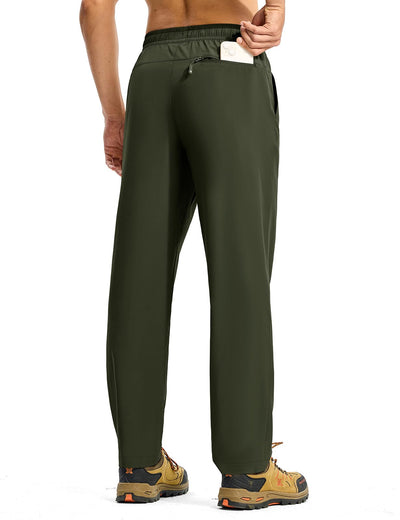 TBMPOY Mens Hiking Pants Lightweight Quick Dry 3 Pockets Travel Fishing Water-Resistant Athletic Workout Sweatpants