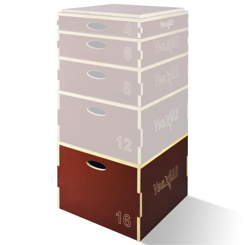 Yes4All 3 In 1 Wooden Plyo Box, Plyometric Box Platform For Jump Training, Jump Boxes For Home Gym Exercise And Outdoor Workout