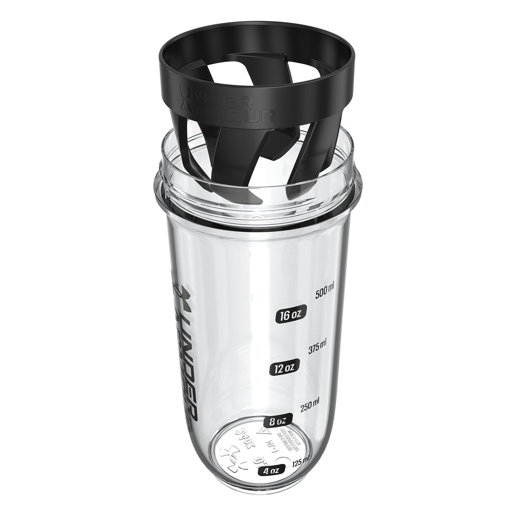 Under Armour UA 24oz Clarity Shaker Bottle Clear/Black OSFA