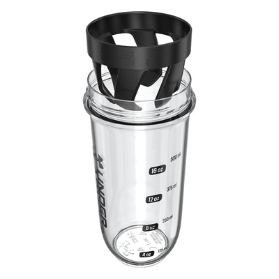 Under Armour UA 24oz Clarity Shaker Bottle Clear/Black OSFA