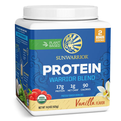 Organic Plant Based Protein Powder | Vegan Organic Protein Powder Vanilla Flavored with BCAA Amino Acids & Hemp Seed Pea Blend | Non-GMO Soy Dairy Filler & Gluten Free (Vanilla, 32 Servings)