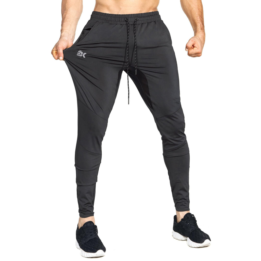 BROKIG Mens Lightweight Gym Jogger Pants,Men's Workout Sweatpants with Zip Pocket