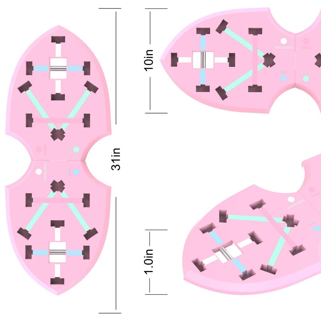 LALAHIGH Portable Home Gym System for Men and Women:Push Up Board, Pilates Bar & 20 Fitness Accessories with Resistance Bands and Ab Roller Wheel-Professional Strength Training Exercise