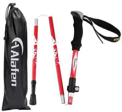 Aluminum Collapsible Ultralight Travel Trekking Hiking Pole for Men and Women (Fits 5'3" - 6'2")