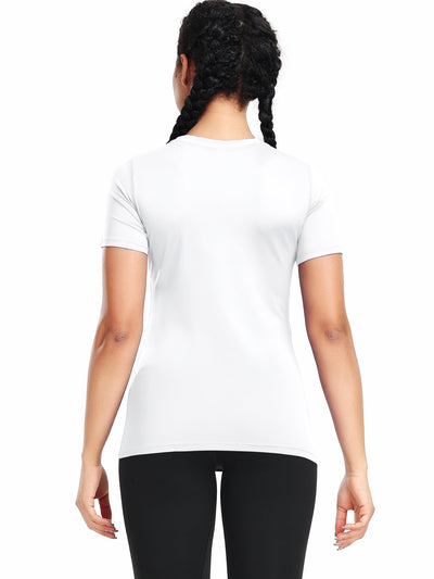 CADMUS 3/4/5 Pack Women's Compression Shirt Running Athletic T-Shirts Workout Tops Baselayer Short Sleeve Yoga Gym Sports