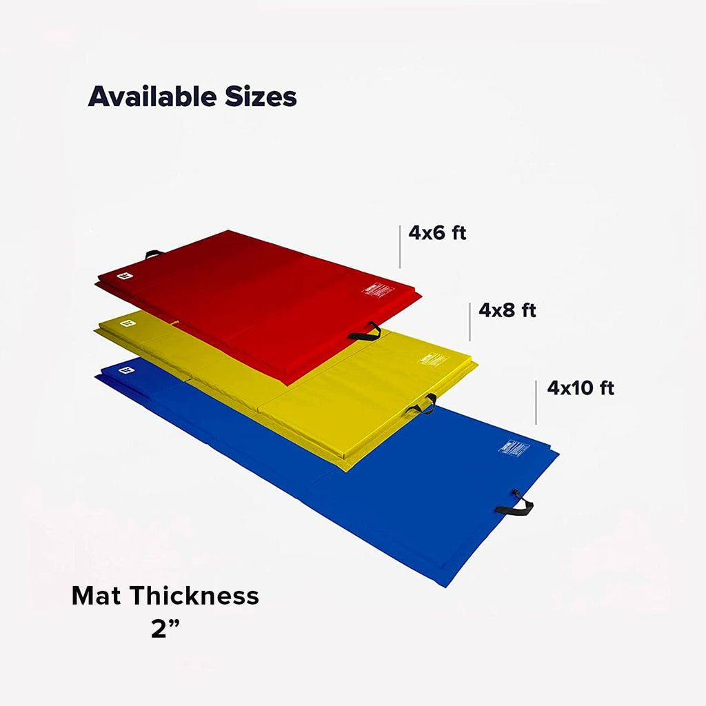 We Sell Mats - 4 ft x 6 ft x 2 - Personal Fitness & Exercise Mat for Home Workout - Lightweight and Folds for Carrying – All Purpose Gym Mat – Thick Mat for Yoga, Pilates, Stretches, Floor Exercises