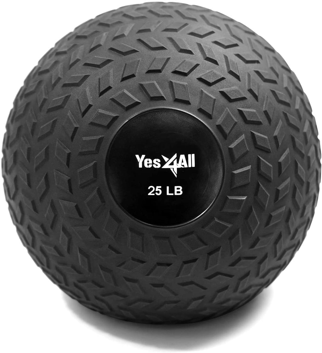 Yes4All Slam Balls, 10-40lb Weighted Ball Weight, Durable PVC Sand Filled Workout Dynamic Slam Ball for Core Strengthen