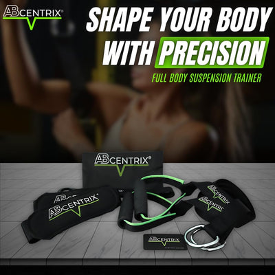 AbSling 2.0 – Premium Hanging Suspension Trainer for Core & Upper Body Strength Training | Heavy-Duty Gym-Grade Ab Slings for Hanging Leg Raises, Abdominal Workouts & Six-Pack Sculpting | Cutting-Edge Two-Pulley Training System Makes Strengthening Easier