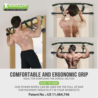 New Upgrade Pull Up Bar for Doorway - Foldable Design & Space-Saving, Upto 440 Lbs Capacity, No Screwing or Slipping - USA Original Patent, Designed, Shipped, Warranty