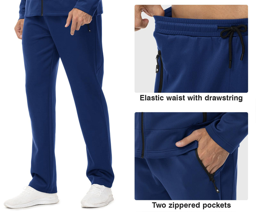 Rdruko Men's Track Sweat Suits 2 Piece Set Sweatsuits Tracksuits Jogging Workout Gym Athletic Suits with Hood