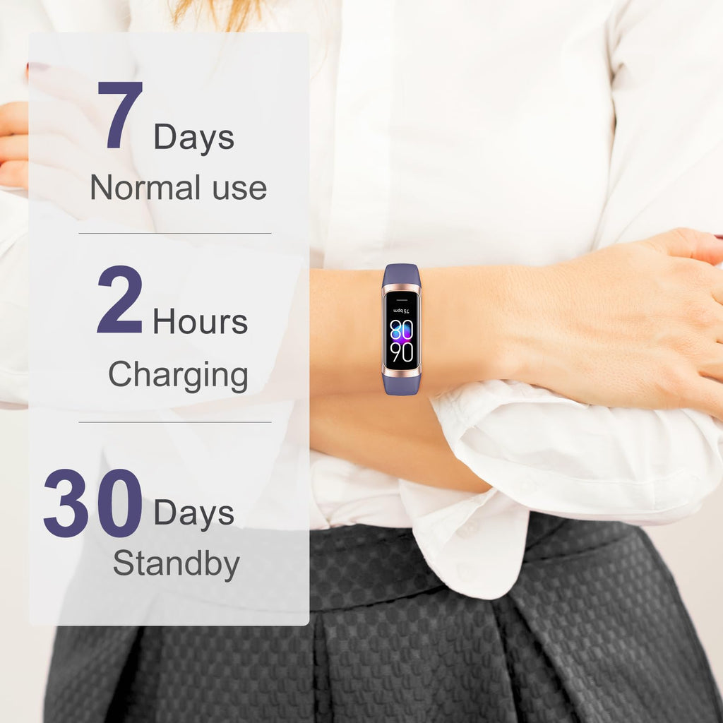 Fitness Tracker with 24/7 Heart Rate, Blood Oxygen Blood Pressure Sleep Monitor, Activity Trackers 5 ATM Waterproof,Step Calorie Counter Pedometer Health Smart Watch for Women Men Bordeaux