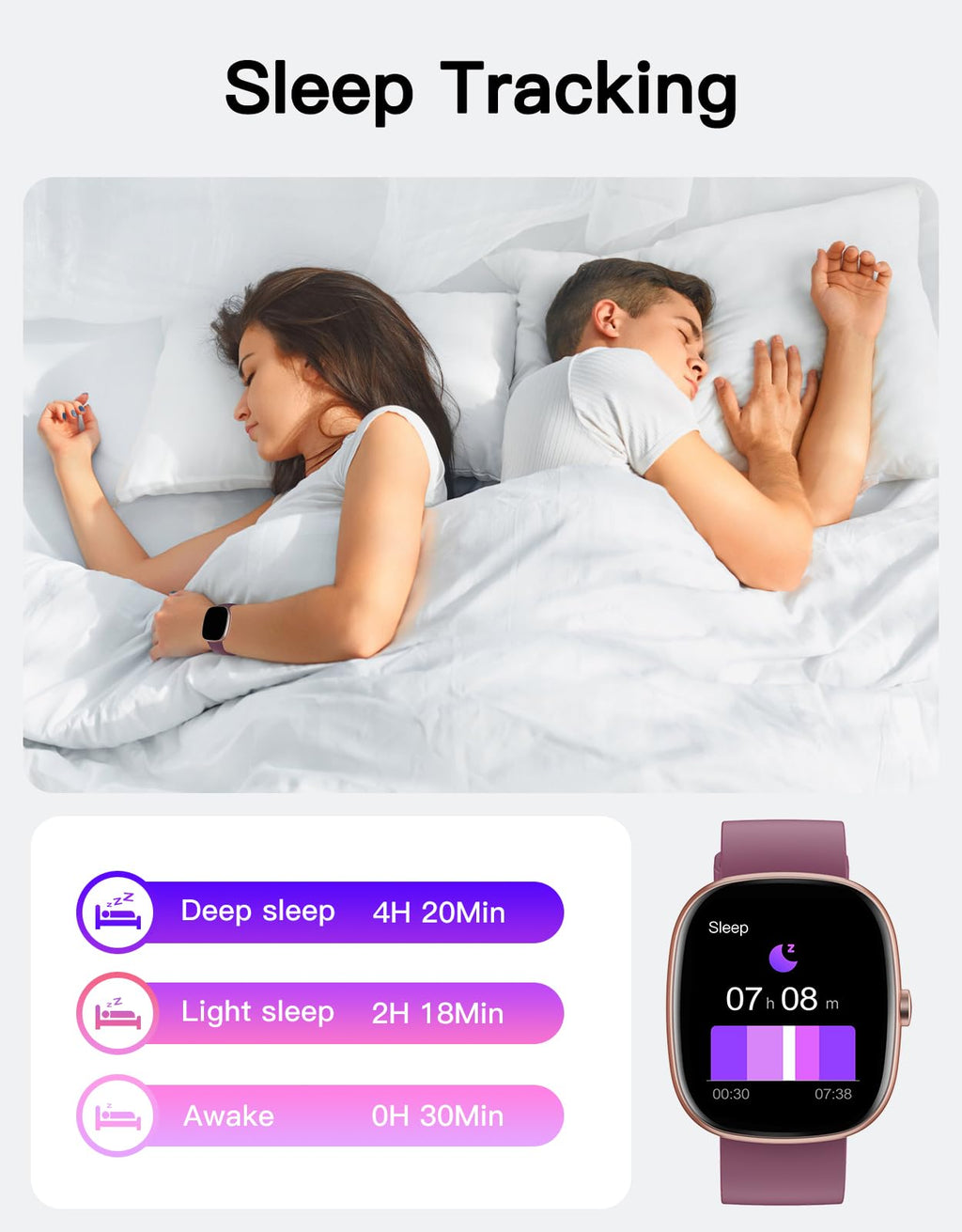 Fitness Tracker 2025 Ver. (Answer/Make Calls), 1.85" Smart Watch Fitness Watches for Women Men with 24/7 Heart Rate Blood Oxygen Monitor Sleep Tracker 100+ Sport Modes IP68 Waterproof (Pink)