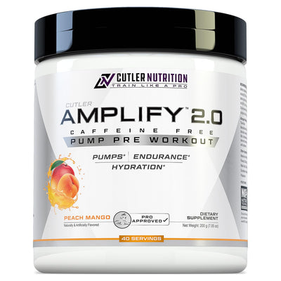 Cutler Nutrition Amplify Pump Pre Workout Caffeine Free Nitric Oxide Booster containing Arginine and Citrulline Pre-Workout for Maximum Pumps Sour Lemonade Flavor