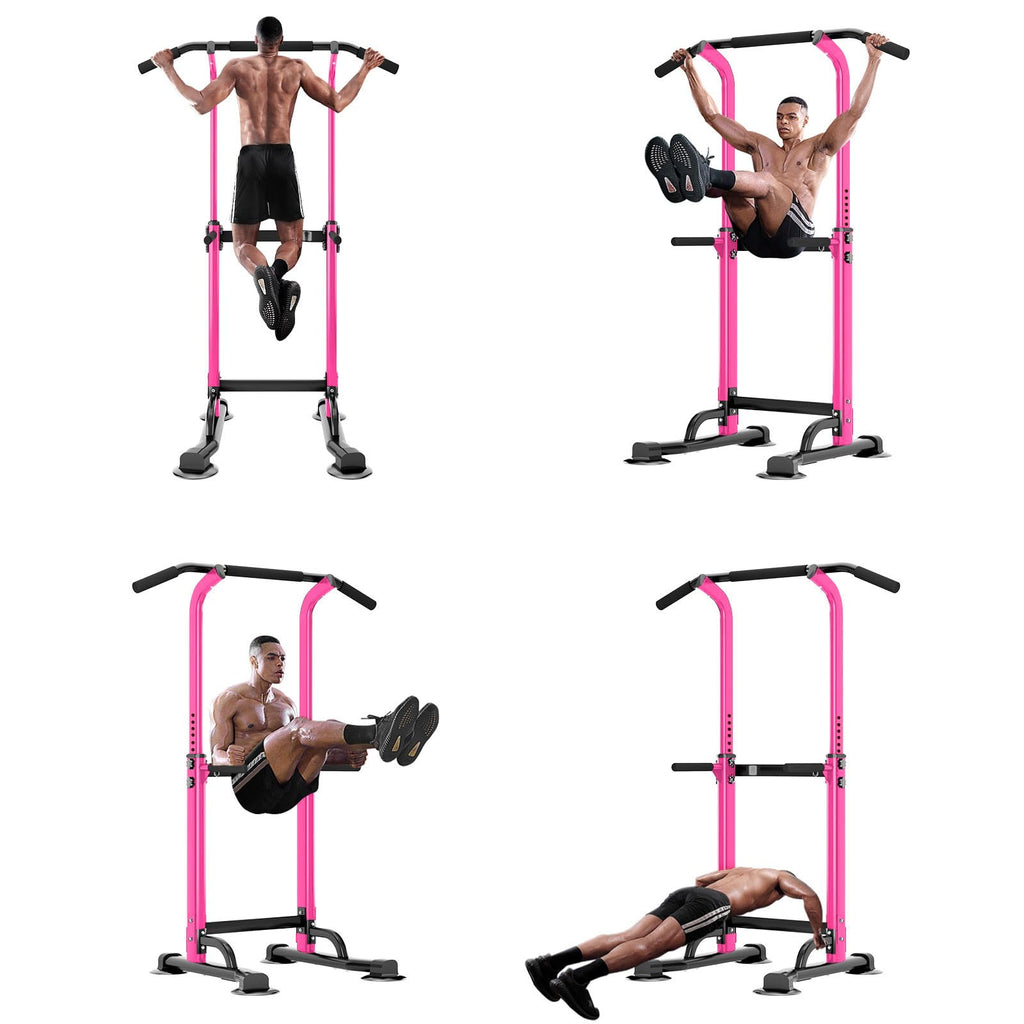 SogesPower Power Tower Dip Station Pull Up Bar for Home Gym Adjustable Height Strength Training Workout Equipment,Pull Up Bar Station