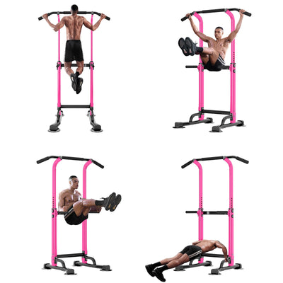 SogesPower Power Tower Dip Station Pull Up Bar for Home Gym Adjustable Height Strength Training Workout Equipment,Pull Up Bar Station
