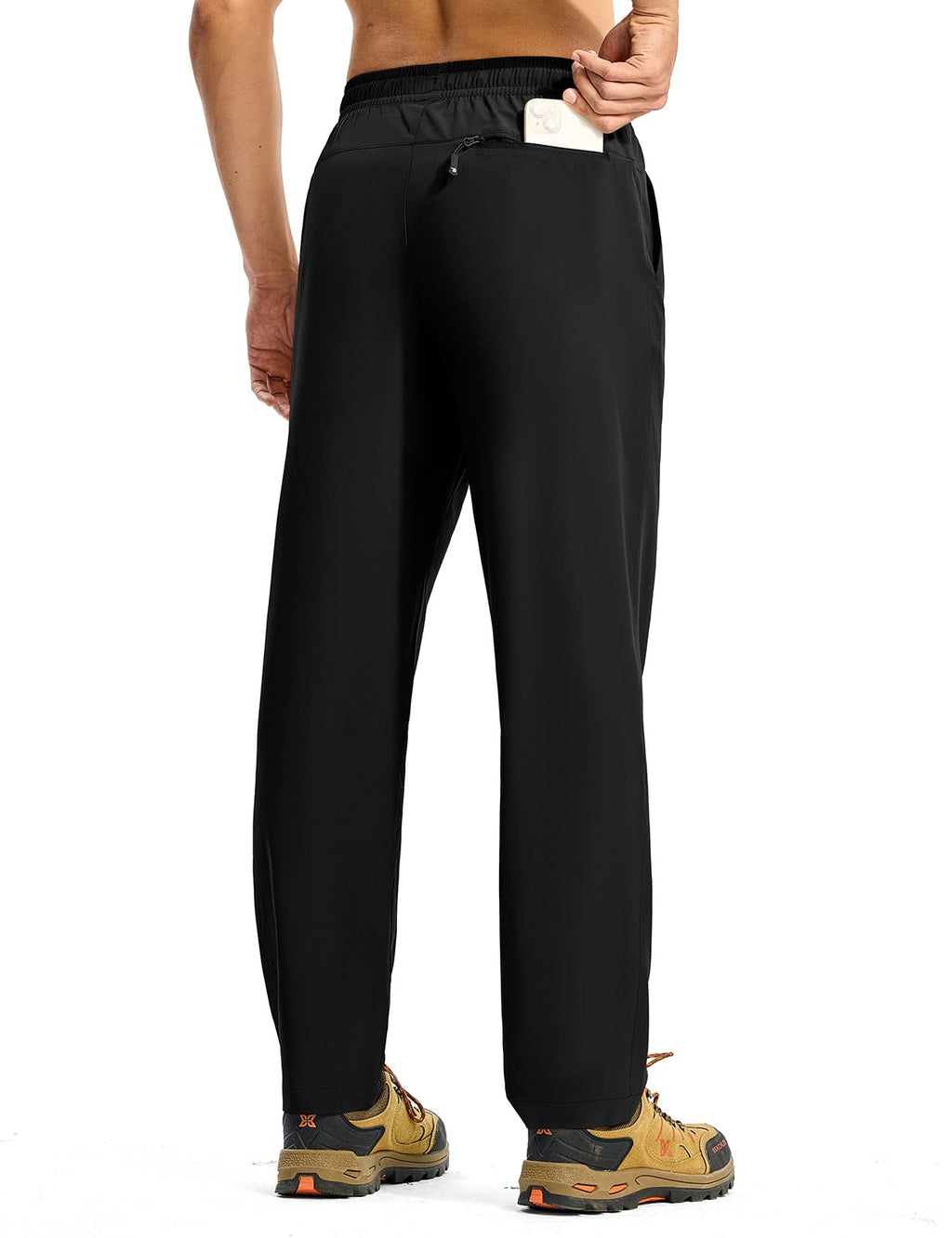 TBMPOY Mens Hiking Pants Lightweight Quick Dry 3 Pockets Travel Fishing Water-Resistant Athletic Workout Sweatpants