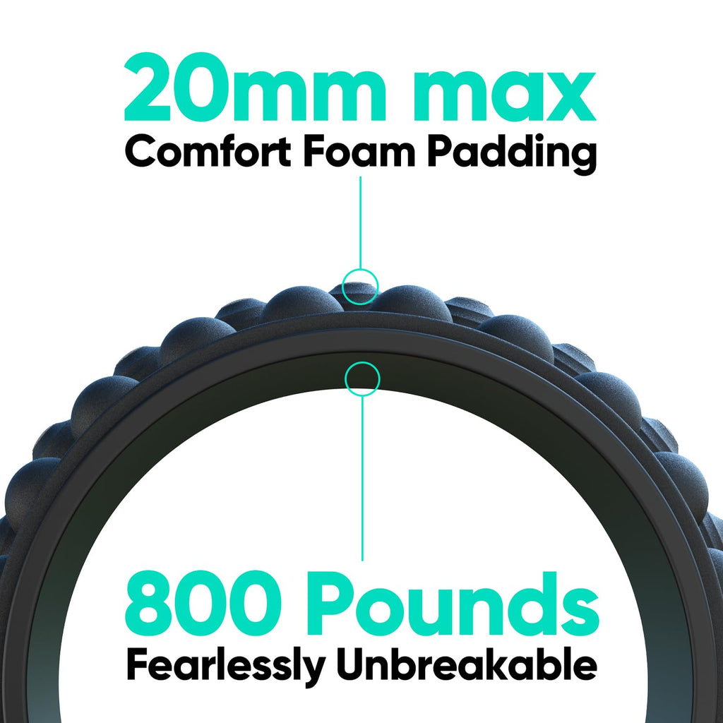 FitBeast Back Roller, Back Wheel Foam Roller - Targeted Muscle Roller for Deep Tissue Massage, Back Stretcher