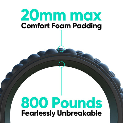 FitBeast Back Roller, Back Wheel Foam Roller - Targeted Muscle Roller for Deep Tissue Massage, Back Stretcher