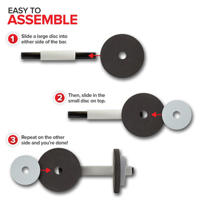 Modern Innovations Kids Weight Set (2 Pack) Toy Dumbbells, Baby Dumbbell Workout Weights, Fun Fitness and Exercise Equipment for Toddlers - Black & Gray…