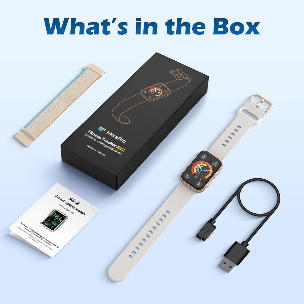 MorePro Health Fitness Tracker with Blood oxy-gen Monitor and 24/7 Heart Rate and Blood Pressure, Sleep Monitor, 120+ Sport Modes Waterproof Fitness Watch for Women Men Android iOS, Black