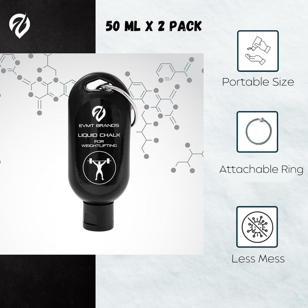 Liquid Chalk, Mess Free Gym Chalk for Weightlifting, Gymnastics, Rock Climbing, Dancing, and Lifting. Sweat Resistant and Long Lasting for Stronger Hand Grip. Package May Vary.