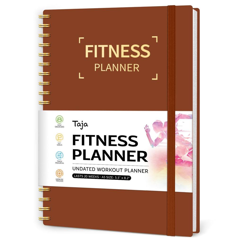 Fitness Workout Journal for Women & Men, A5(5.5" x 8.2") Workout Log Book Planner for Tracking, Progress, and Achieving Your Wellness Goals - Green
