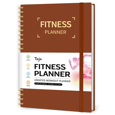 Fitness Workout Journal for Women & Men, A5(5.5" x 8.2") Workout Log Book Planner for Tracking, Progress, and Achieving Your Wellness Goals - Green