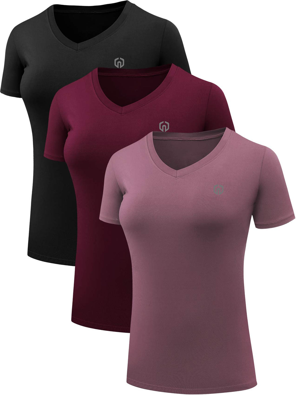 NELEUS Women's 3 Pack Compression Workout Athletic Shirt