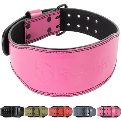 7mm Leather Weight Lifting Belt (IPF, USAPL, USPA, IPL USAW & IWF Approved) - 4" to 2” Tapered Premium Weightlifting Belt for Olympic Lifting, Powerlifting, Cross training, Gym, Workout & Weight Training - Weightlifting Belts for Men and Women