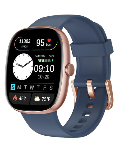 Fitness Tracker 2025 Ver. (Answer/Make Calls), 1.85" Smart Watch Fitness Watches for Women Men with 24/7 Heart Rate Blood Oxygen Monitor Sleep Tracker 100+ Sport Modes IP68 Waterproof (Pink)