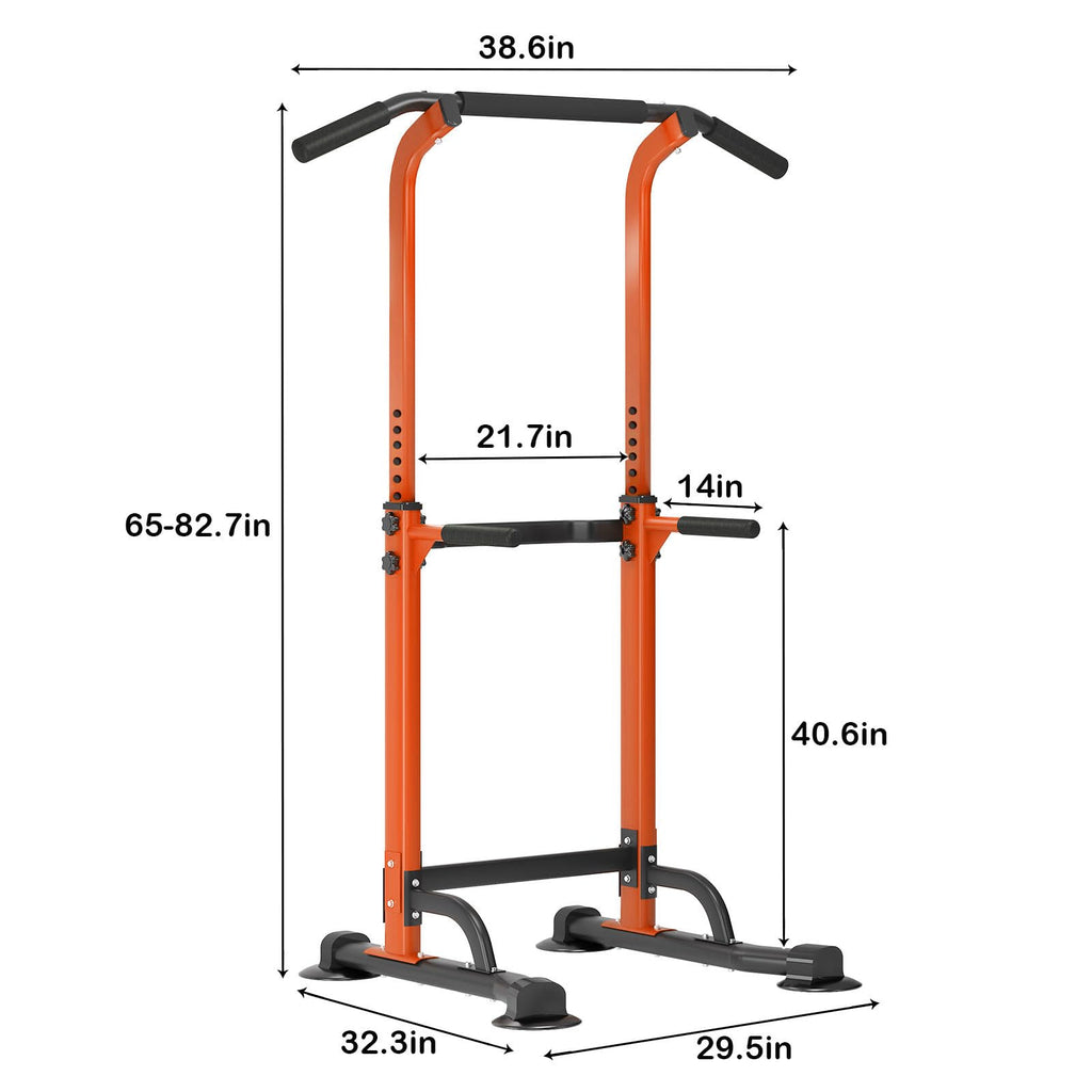 SogesPower Power Tower Dip Station Pull Up Bar for Home Gym Adjustable Height Strength Training Workout Equipment,Pull Up Bar Station