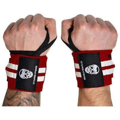 Gymreapers Weightlifting Wrist Wraps (IPF Approved) 18" Professional Quality Wrist Support with Heavy Duty Thumb Loop - Best Wrap for Powerlifting Competition, Strength Training, Bodybuilding