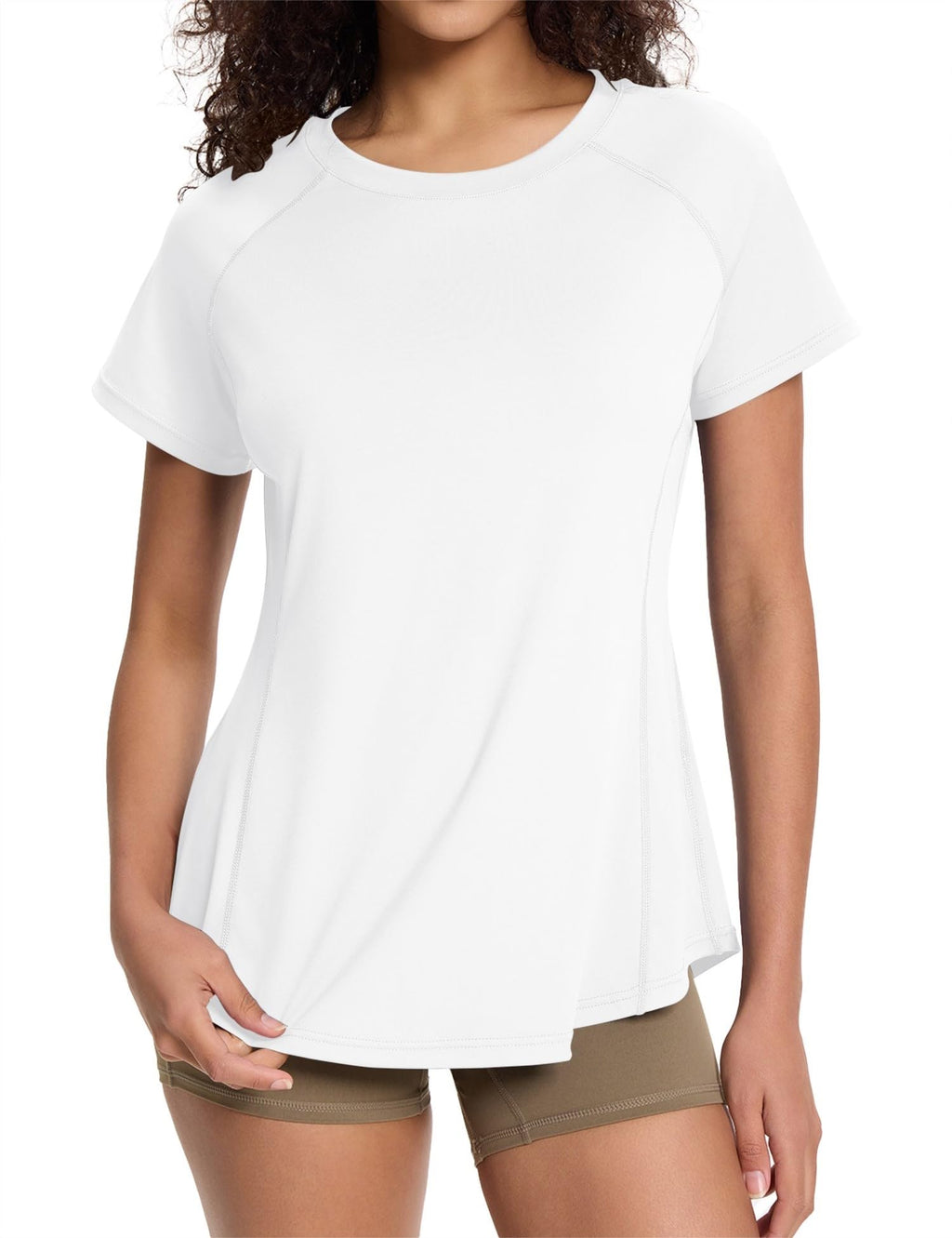 Loovoo Workout Tops for Women Loose Fit Breathable Activewear Cool Quick Dry Gym Athletic Tee Top