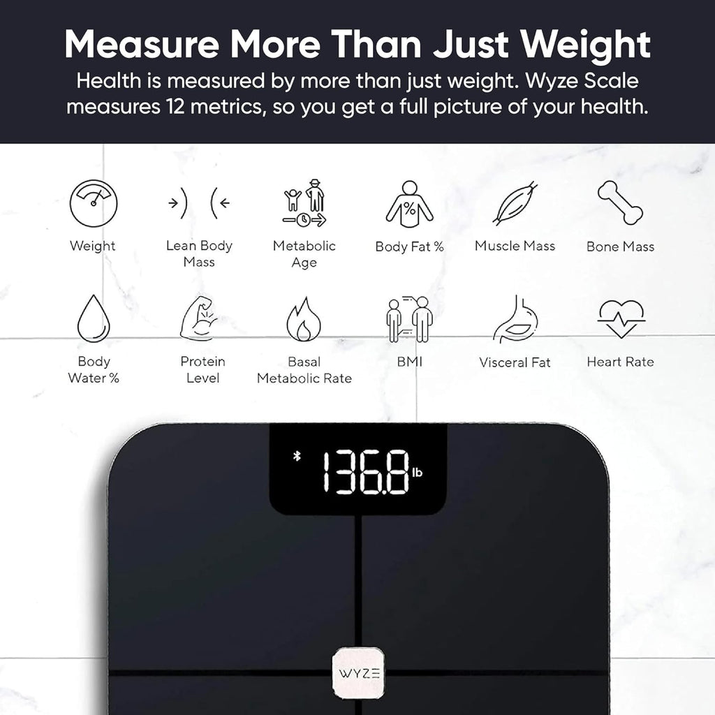 Ultra, Smart Scale with 4.3" Color Display, Digital Bathroom Scale for Body Weight BMI Muscle Mass Composition, Wi-Fi & Bluetooth Body Fat Scale with Heart Rate, 400 lbs (Black)