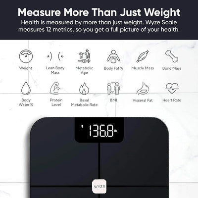 Ultra, Smart Scale with 4.3" Color Display, Digital Bathroom Scale for Body Weight BMI Muscle Mass Composition, Wi-Fi & Bluetooth Body Fat Scale with Heart Rate, 400 lbs (Black)
