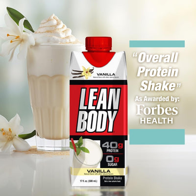 Labrada Lean Body Ready-to-Drink Cookies and Cream Protein Shake, 40g Protein, Whey Blend , 0 Sugar, Gluten No, 22 Vitamins & Minerals, (Recyclable Carton & Lid - Pack of 12) LABRADA , 17 Fl Oz (Pack of 12)