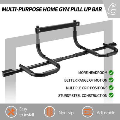 NOWAKE Pull up bar For Doorway,300lbs Heavy Duty Adjustable Width Portable Functional Ergonomic Design Door Frame Chin Up Bar With USA Patent For Home Fitness Workouts