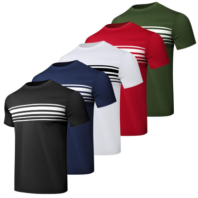 1/5 Pack Running Shirts Men Sport Tops Dry Fit Gym Wicking Athletic T Shirts Breathable Cool Workout Shirts