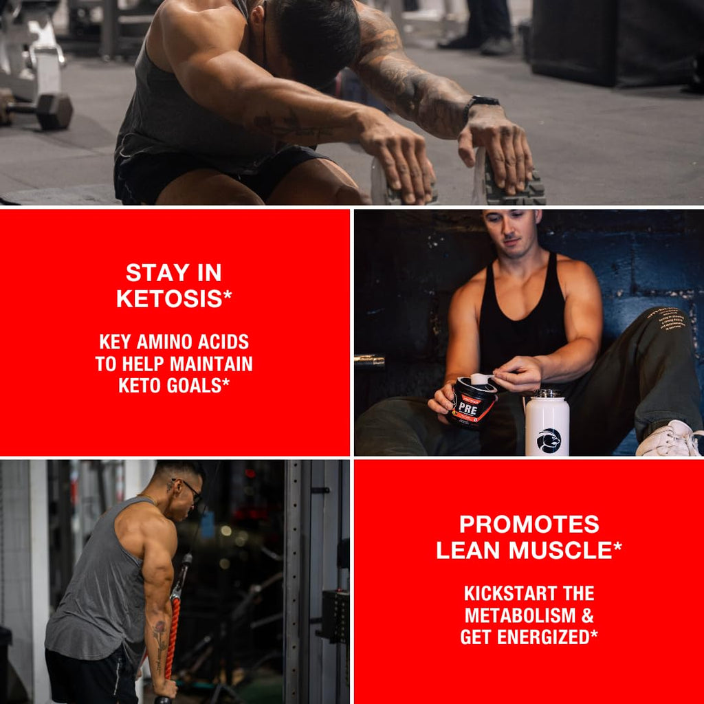 Honey Badger Pre Workout Powder, Keto Vegan Preworkout for Men & Women, Beta Alanine & Caffeine, Sugar Free Natural Energy Supplement, Wild Berry, 30 Servings