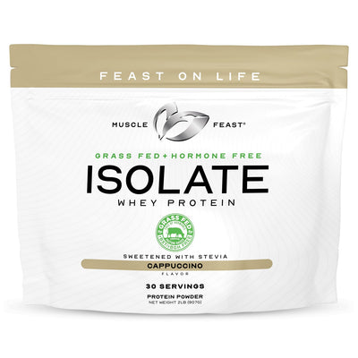Muscle Feast Grass-Fed Whey Protein Isolate, All Natural Hormone Free Pasture Raised, Whey Isolate Protein Powder for Men and Women, Clean, Non-GMO & Gluten-Free, Isolate Protein - Unflavored, 5lb