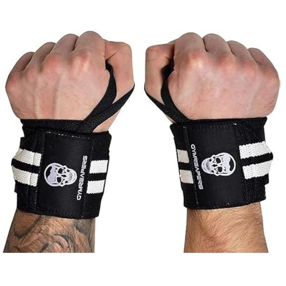 Gymreapers Weightlifting Wrist Wraps (IPF Approved) 18" Professional Quality Wrist Support with Heavy Duty Thumb Loop - Best Wrap for Powerlifting Competition, Strength Training, Bodybuilding