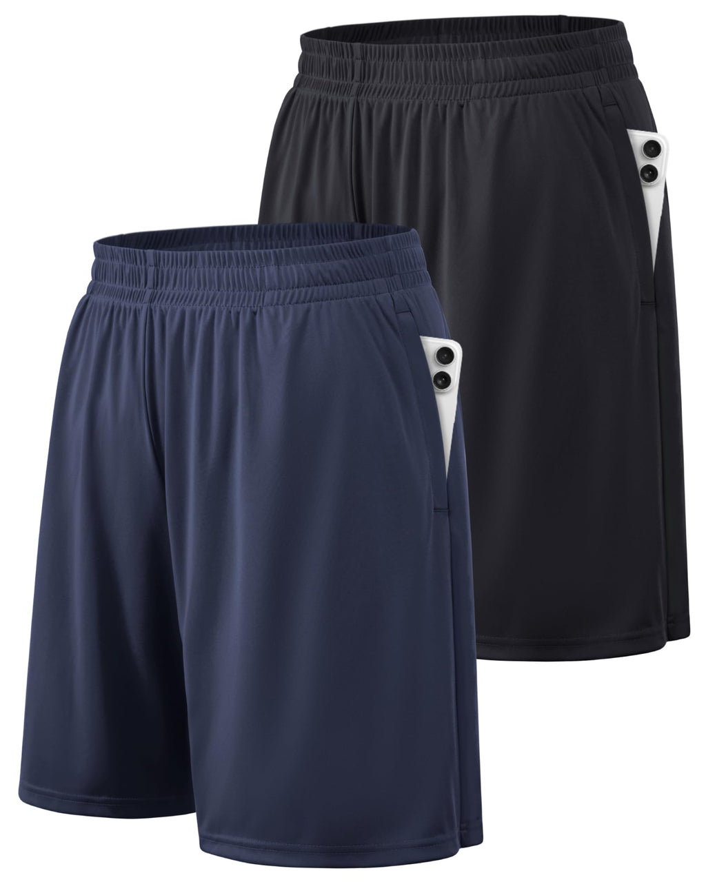 BALENNZ Athletic Shorts for Men with Pockets and Elastic Waistband Quick Dry Activewear
