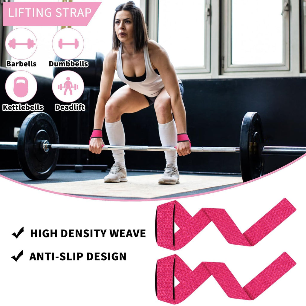 Barbell Pad Set for Squat,10 PCS Hip Thrusts Workout Foam Weight Lifting Bar Cushion with 2 Gym Ankle Straps,3 Hip Resistance Bands,2 Lifting Strap,Barbell Pad and Carry Bag