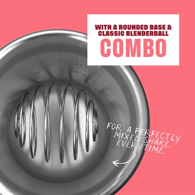 BlenderBottle Strada Shaker Cup Insulated Stainless Steel Water Bottle with Wire Whisk, 24-Ounce, Black