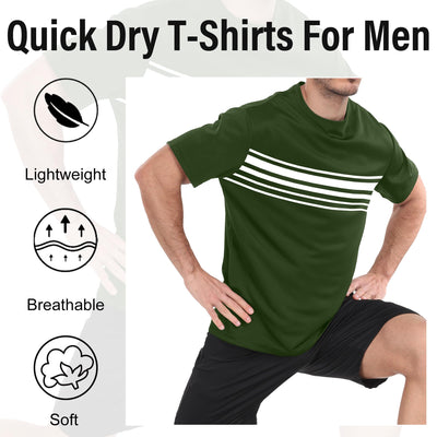 1/5 Pack Running Shirts Men Sport Tops Dry Fit Gym Wicking Athletic T Shirts Breathable Cool Workout Shirts