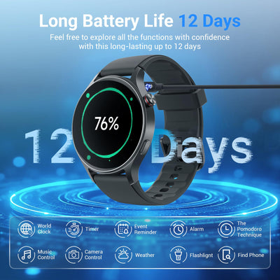 Fitpolo Smart Watch for Women,1.3" AMOLED Touchscreen Fitness Tracker, Make/Answer Calls, Heart Rate SpO2 Monitor, IP68 Waterproof, Sleep & Activity Tracking Smartwatch for Android Phones iPhone