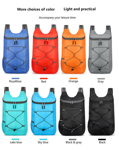 16L Lightweight Foldable Hiking-Backpack Small Packable-Daypack For Travel,Ultralight Water-Resistant Gym Bag Men Women Easy Carry-on (Royal Blue)