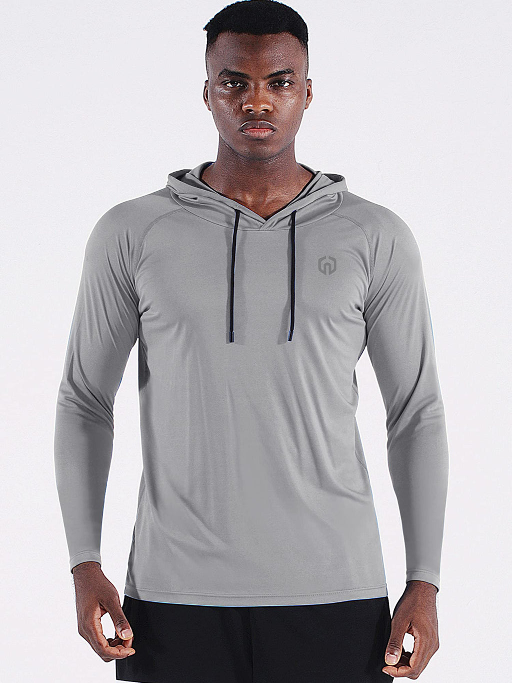 NELEUS Men's Dry Fit Athletic Shirt Workout Running Long Sleeve Shirts with Hoods