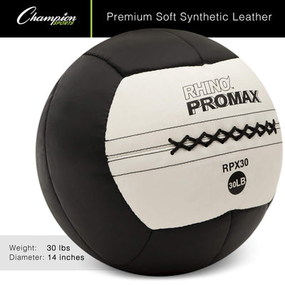 Champion Sports Rhino Slam Ball, 4-30 lb. Non-Slip Grip, Weightlifting, Crossfit, Home Gym, Fitness, 14" Diameter Balls, Optional Storage Rack/Tree Sold Separately
