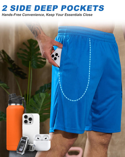 BALENNZ 7 Pack Mens Basketball Shorts with Pockets Mens Shorts Athletic Gym Workout Running Quick Dry Activewear